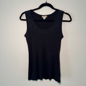SOLD! 100% COTTON Ribbed Sleeveless Top w/ Sparkle Detail